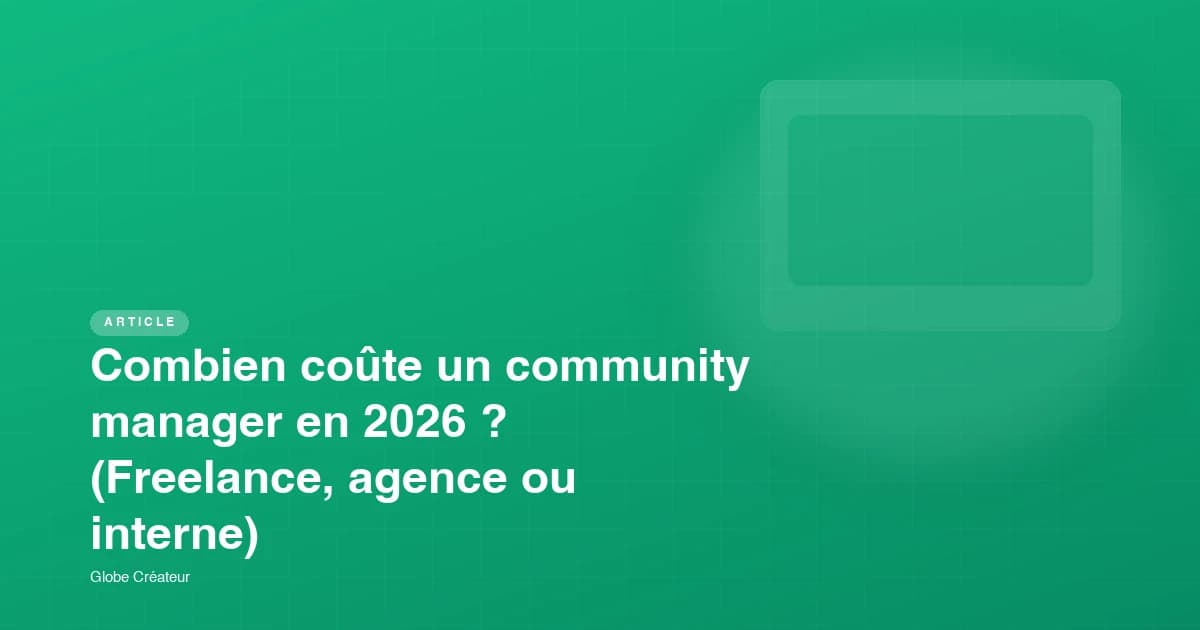 Tableau comparatif des tarifs de community management avec calculatrice et graphiques