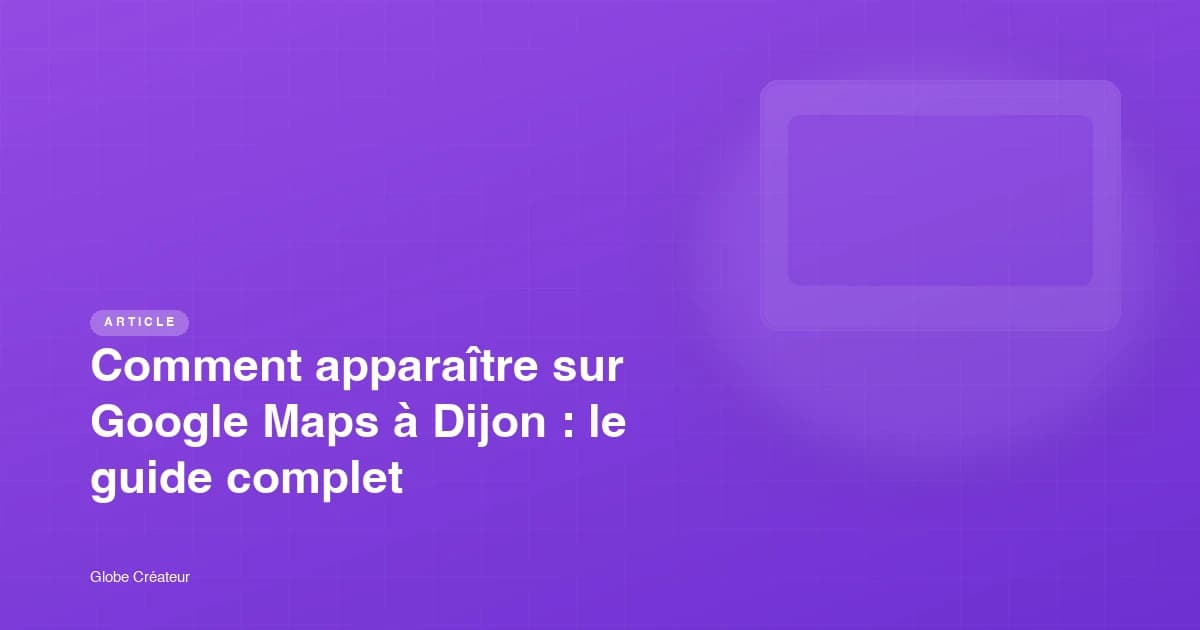 Carte Google Maps centrée sur Dijon avec des repères d'entreprises locales