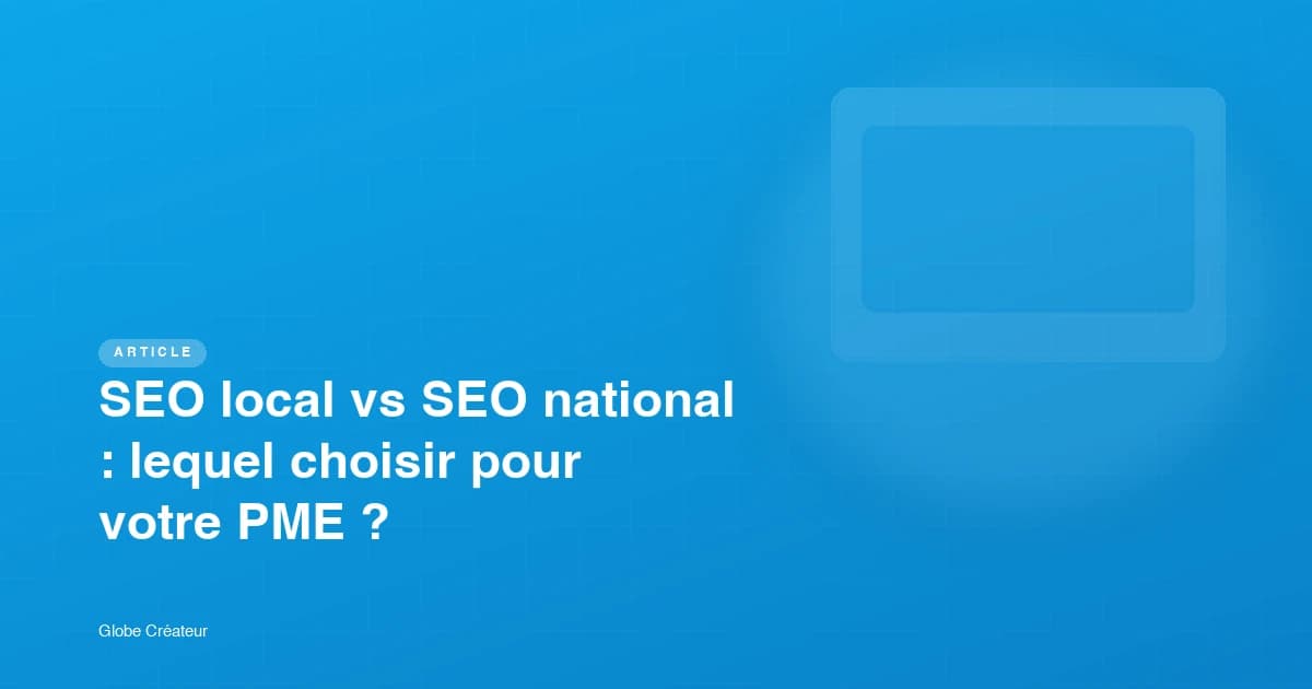 Carte de France avec des marqueurs locaux et une vue globale illustrant la différence entre SEO local et national
