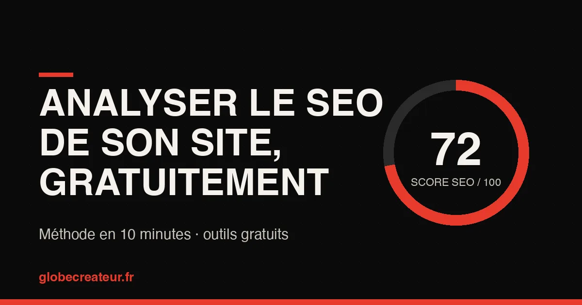 Écran d'ordinateur affichant le score SEO d'un site de PME