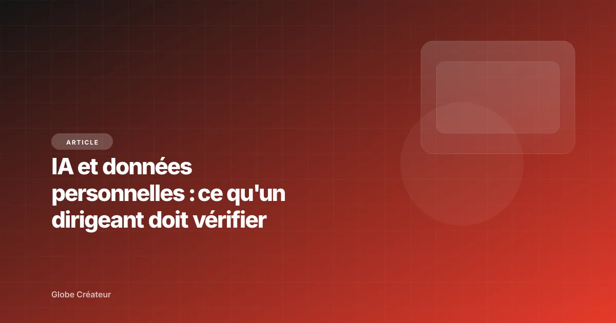 Dirigeant de PME vérifiant les conditions d'utilisation d'un outil d'IA avant de le déployer