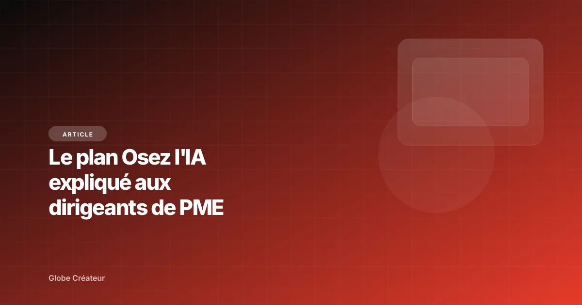 Dirigeant de PME consultant les dispositifs du plan Osez l'IA